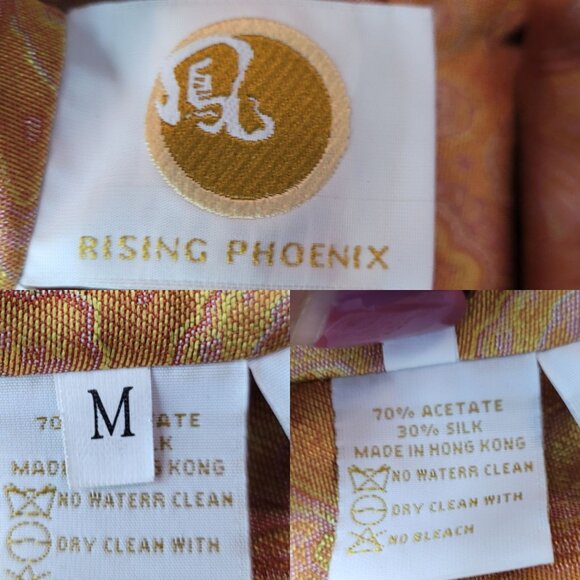 Vtg 80s Silk Embroidered Paisley Vest Sz M Gold Demask Medieval Renaissance - Picture 3 of 11